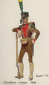 Tirailleurs Corses in 1808.
Picture by Knoetel.