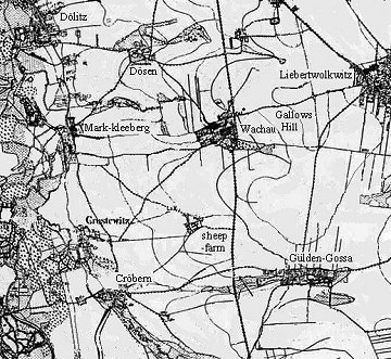 Map of battlefield, 
south of Leipzig.