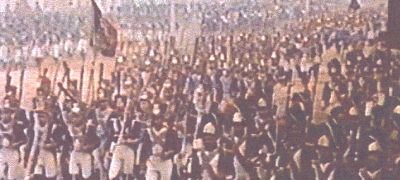 Columns of French infantry