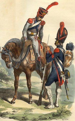 Foot gunner and train-driver of the Guard, by Bellange