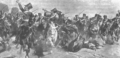 Prussian dragoons in action
