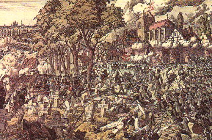 Fight for church in Leipzig, by Parhaiev