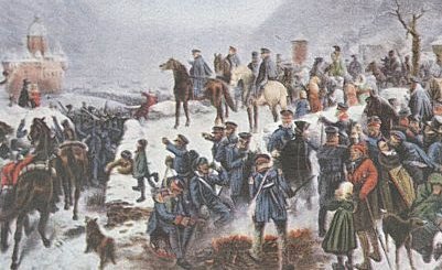 The Prussian Army Enters France on January 1st 1814, by Camphausen