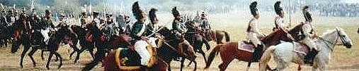 Russian cavalry in reenactment 
of Borodino