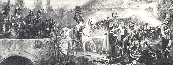 Emperor salutes the Poles after their charge. By Wojciech Kossak.