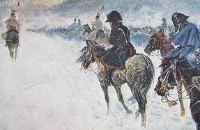 Polish Guard lancers escorting Napoleon in 
Russia, 1812